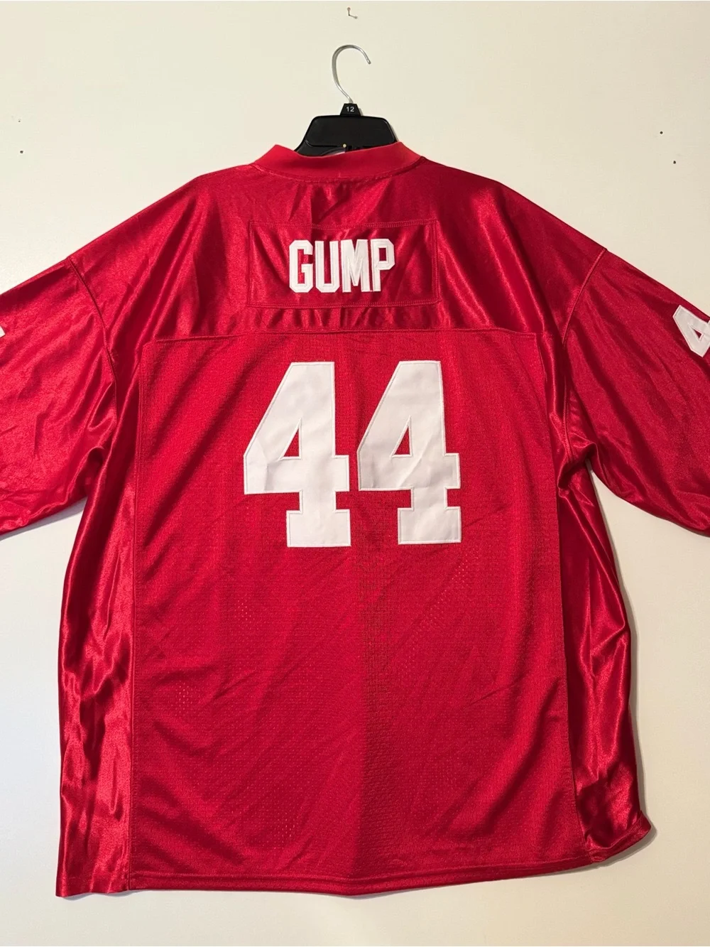 Red Men’s Football Jersey with White Number 44